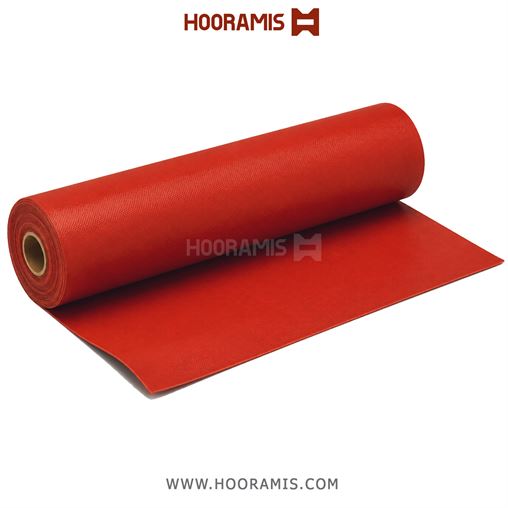 پارچه دو رو سیلیکون قرمز با عرض 1.27 و ضخامت 0.22 (Silicone double-sided 0.22*1.27 Red) Red silicon doublesided fabric 1.27-1.jpg
